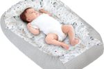 Medi Partners Reducteur de Lit Bebe - Réducteur Bébé 100x60x15cm Cocon et Naissance couffin Nid d'ange 100% Coton Gaufre (Glade avec Gaufre Grise)