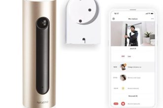 Netatmo Caméra de Surveillance Intérieure Intelligente avec Support Mural, WiFi 2,4 GHz, Détection des Mouvements, Vision Nocturne, Aucun Abonnement, NSC-AMZ, 1920p