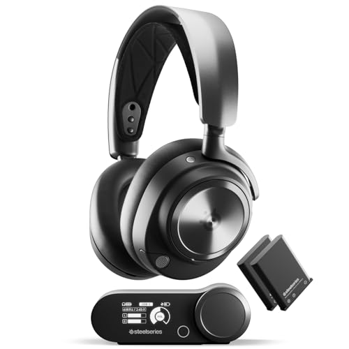 SteelSeries Arctis Nova Pro Wireless - Casque gaming multi-système - Haut-parleurs magnétiques en néodyme - ANC - Autonomie illimitée - Micro ClearCast Gen 2 - PC, PS5, PS4, Switch, Mobile