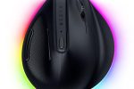 Razer Pro Click V2 Vertical - Souris Ergonomique Verticale sans Fil pour droitier - Assistance IA - Capteur Optique 30K - Windows & Mac (jusqu'à 6 Mois d'autonomie, Chroma RGB, 9 Boutons) Noir
