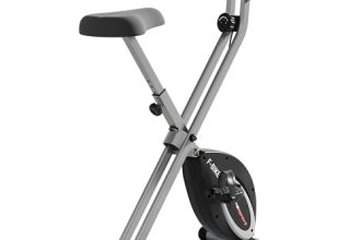 Ultrasport F-Bike Vélo d’Appartement Pliable I Vélos d'Appartement Extra Silencieux jusqu'à 130 kg avec Selle Confort, Velo d Appartement Pliable (noir-argent)