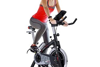 Sportstech Vélo d'appartement ergomètre SX200 avec contrôle via l'application Smartphone + Google Street View | roue d'inertie de 22 kg | capteur de fréquence cardiaque | charge maximale 125 kg