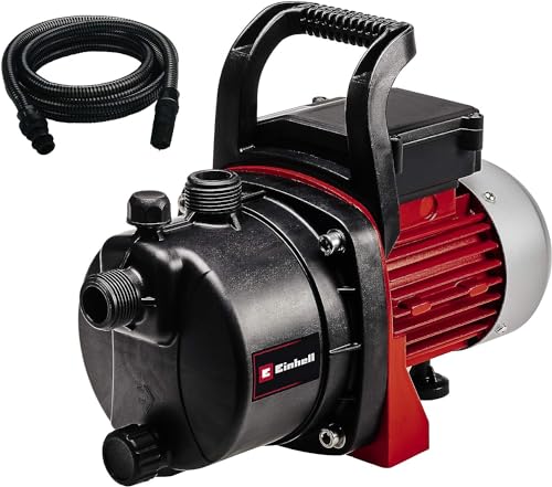 Einhell Kit Pompe d’arrosage GC-GP 6538 Set (650 W, Hauteur de refoulement 36 m, Câble d‘alimentation 1,4 m) Livrée avec un tuyau d’aspiration de 7 m