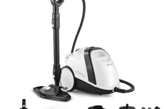 Polti Vaporetto Smart 120, Nettoyeur Vapeur avec Chaudière Haute Pression 4 Bars, Réservoir Amovible 2 Litres, Autonomie Illimitée, Chauffe en 2 Minutes, 14 Accessoires Inclus, Blanc et Noir
