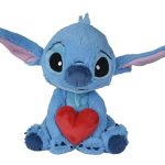 Disney - Lilo & Stitch - Stitch avec Coeur, 25cm, câlin, Peluche, à partir de 0 Ans